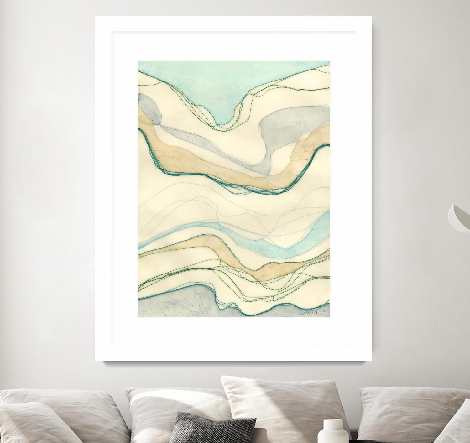 Ocean Cascade I by Vanna Lam on GIANT ART - green abstract