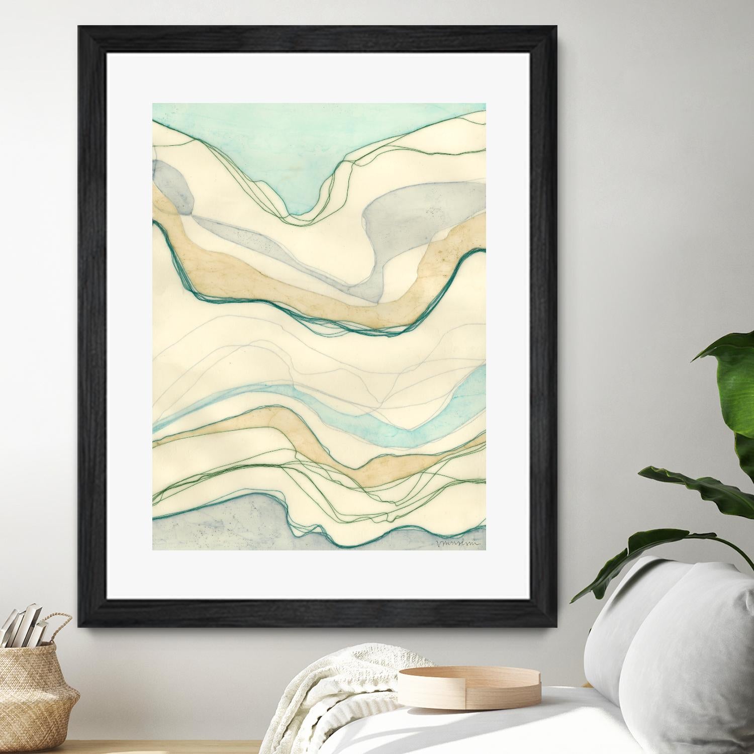 Ocean Cascade I by Vanna Lam on GIANT ART - green abstract