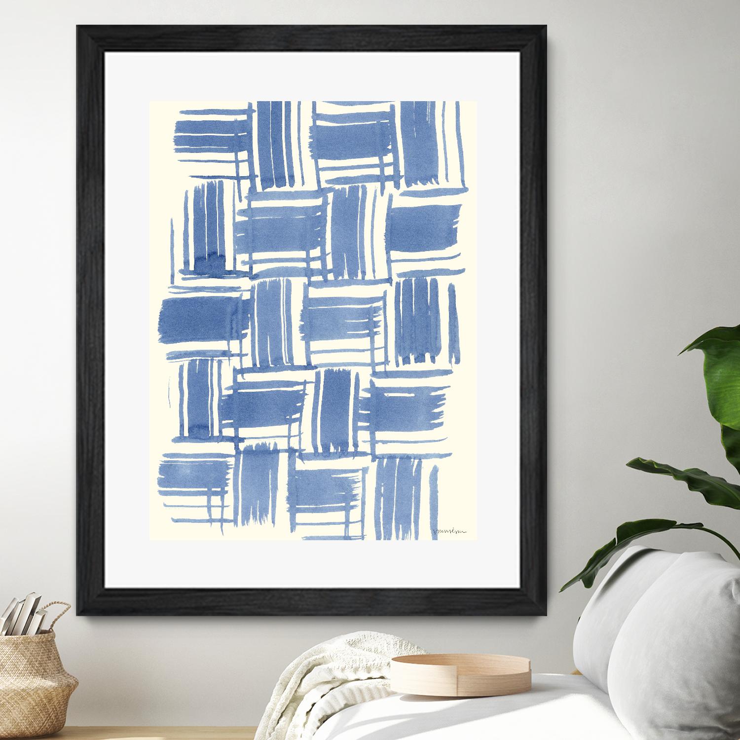 Macrame Blue VI by Vanna Lam on GIANT ART - blue abstract