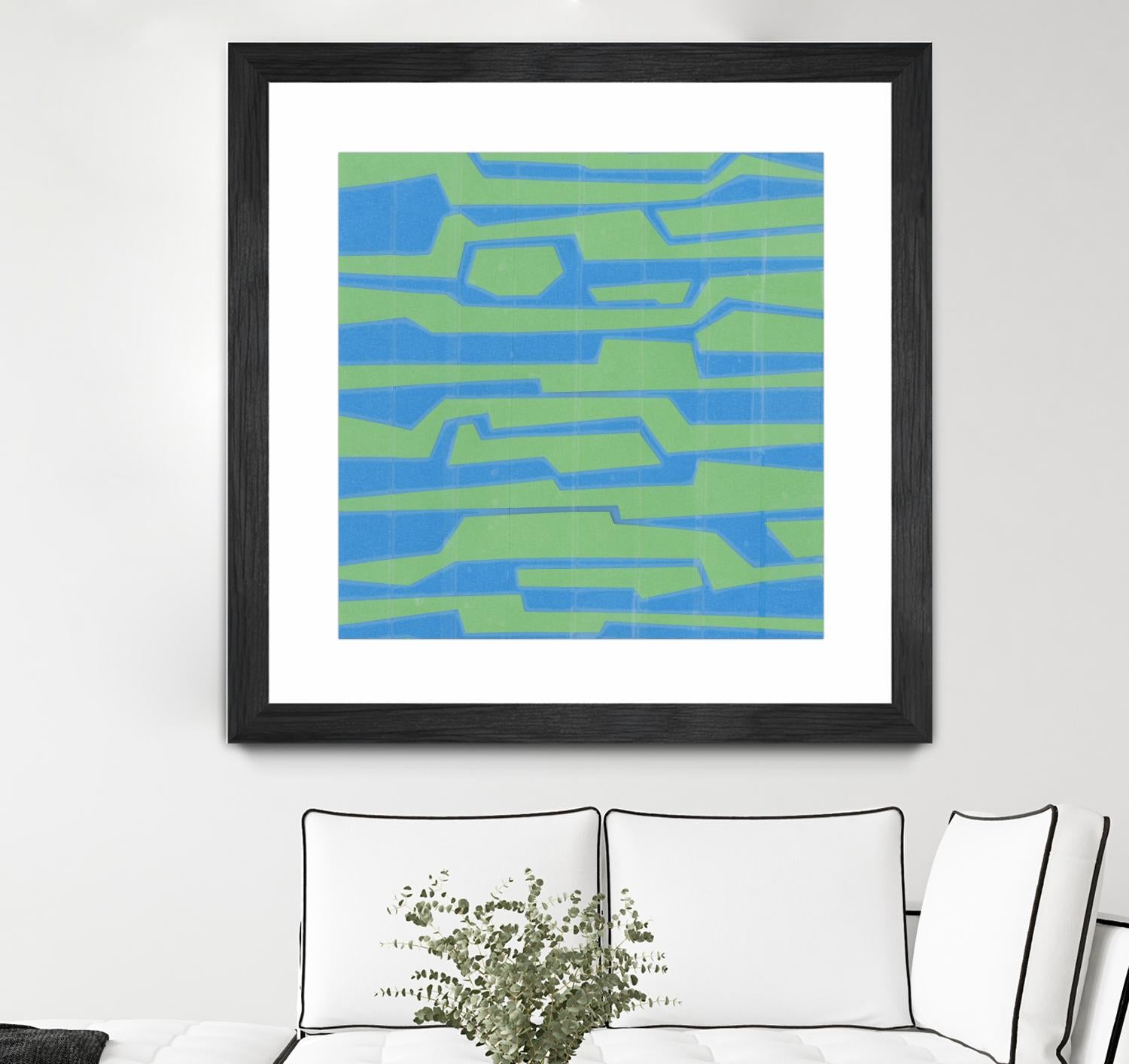 Modern Circuit V by Charles McMullen on GIANT ART - green abstract