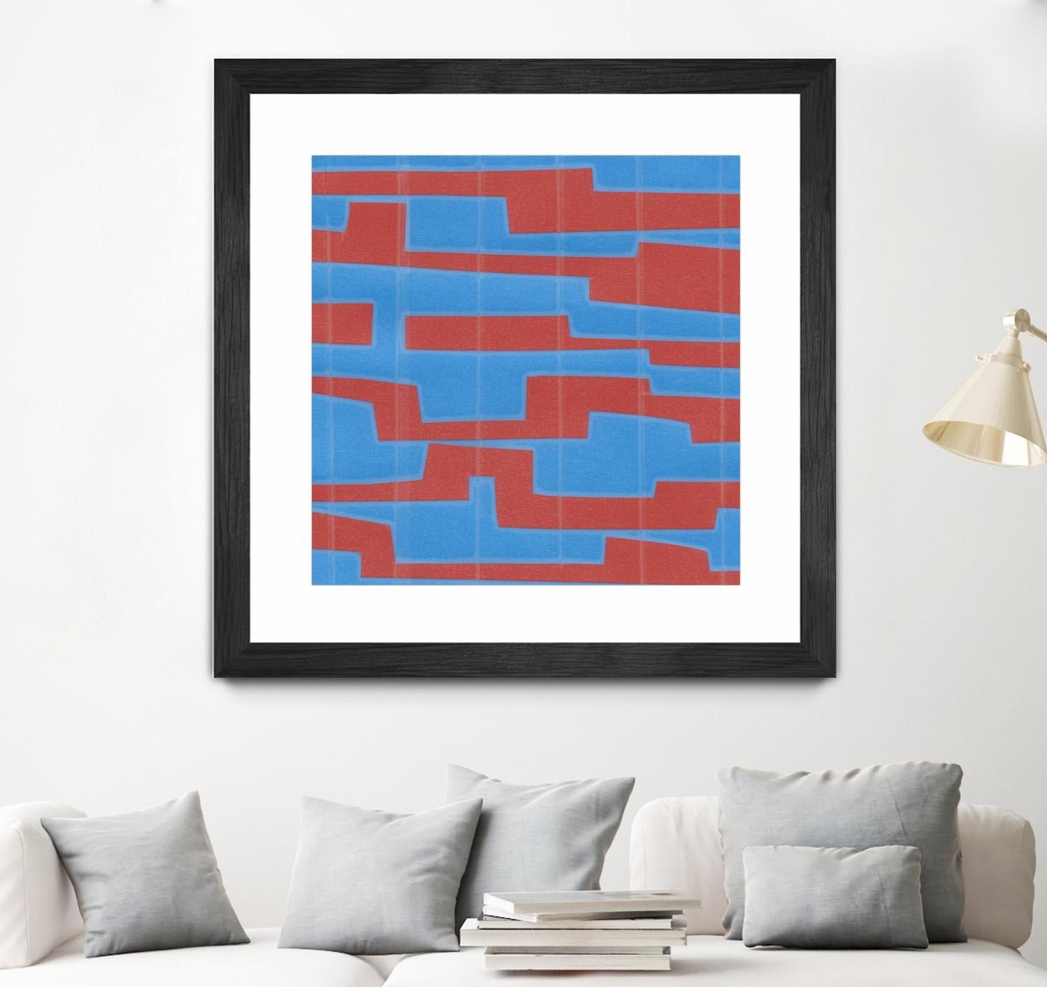 Modern Circuit VIII by Charles McMullen on GIANT ART - red abstract