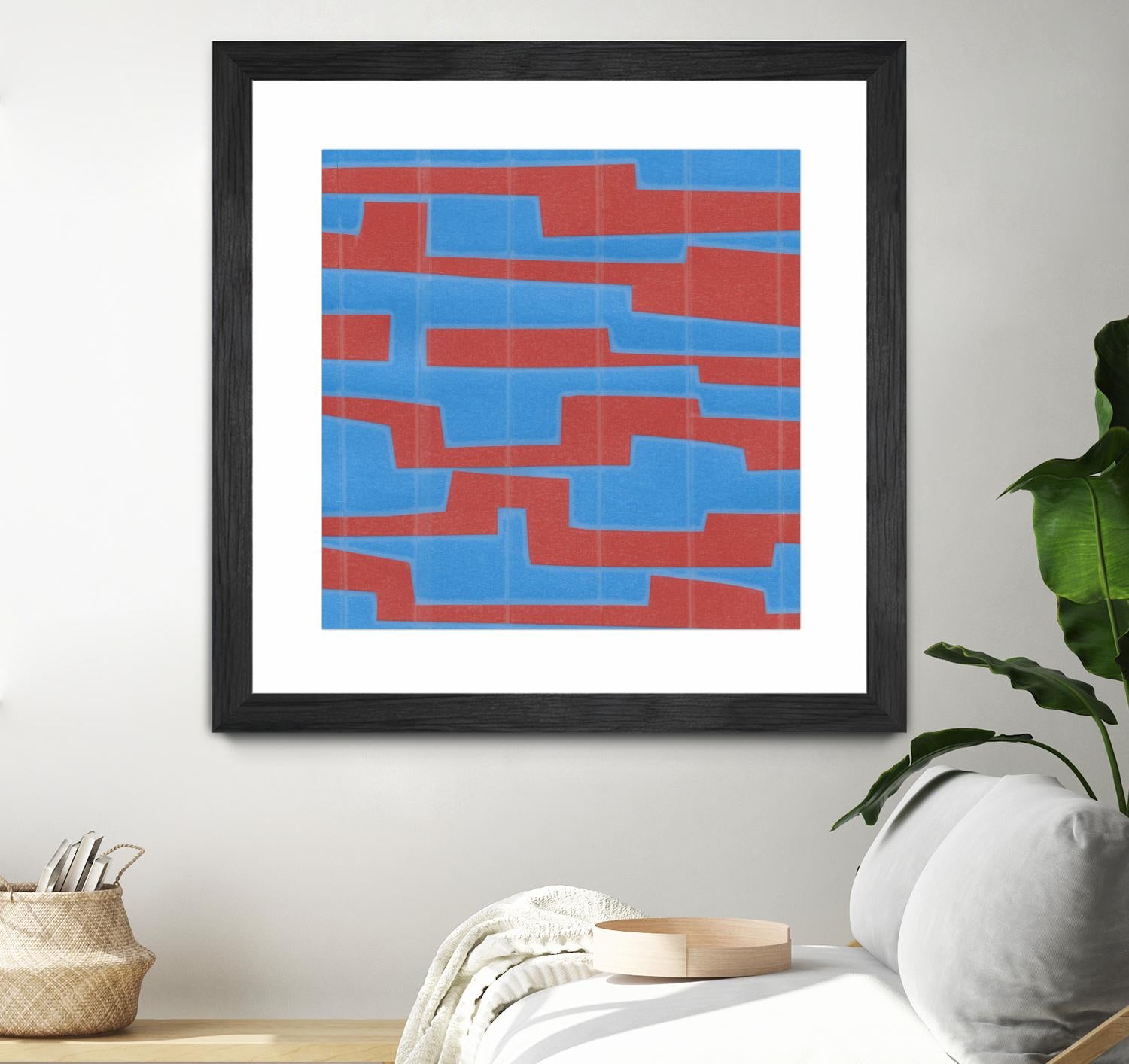 Modern Circuit VIII by Charles McMullen on GIANT ART - red abstract
