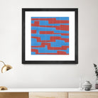 Modern Circuit VIII by Charles McMullen on GIANT ART - red abstract