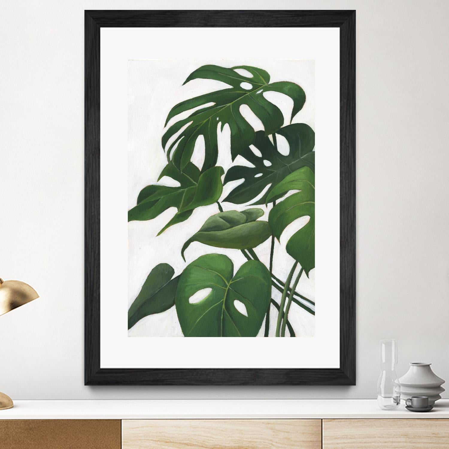 Pura Vida I by Grace Popp on GIANT ART - green coastal & tropical abstract 