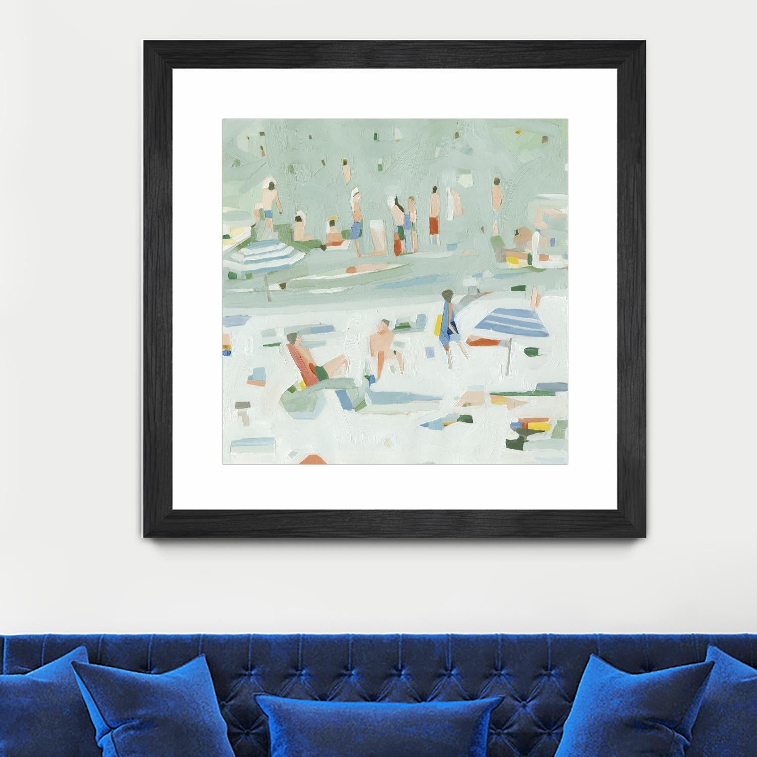 Summer Confetti II by Emma Scarvey on GIANT ART - green coastal & tropical abstract
