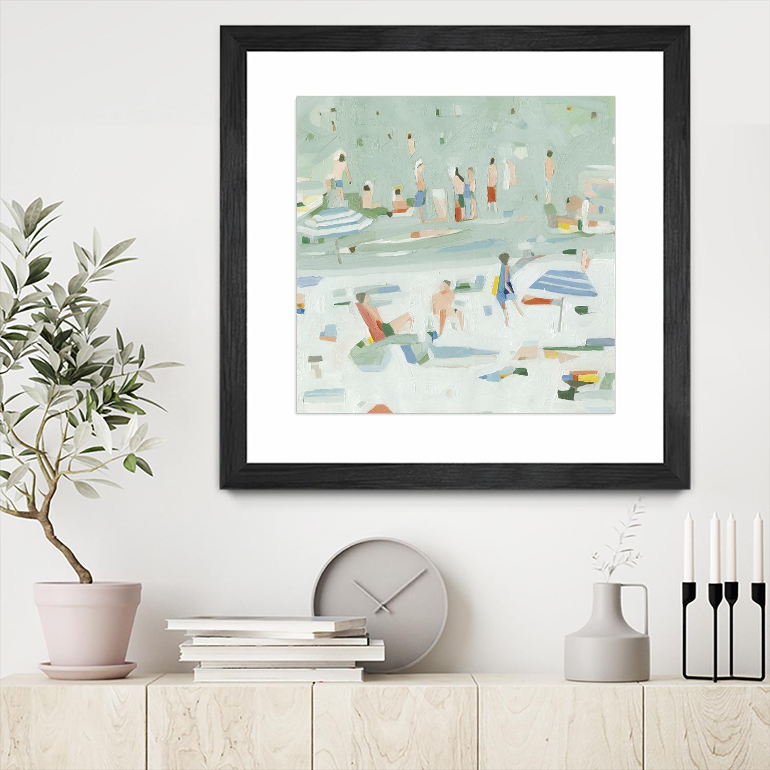 Summer Confetti II by Emma Scarvey on GIANT ART - green coastal & tropical abstract