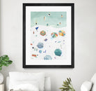 Beach Vista II by Emma Scarvey on GIANT ART - green coastal & tropical beach 