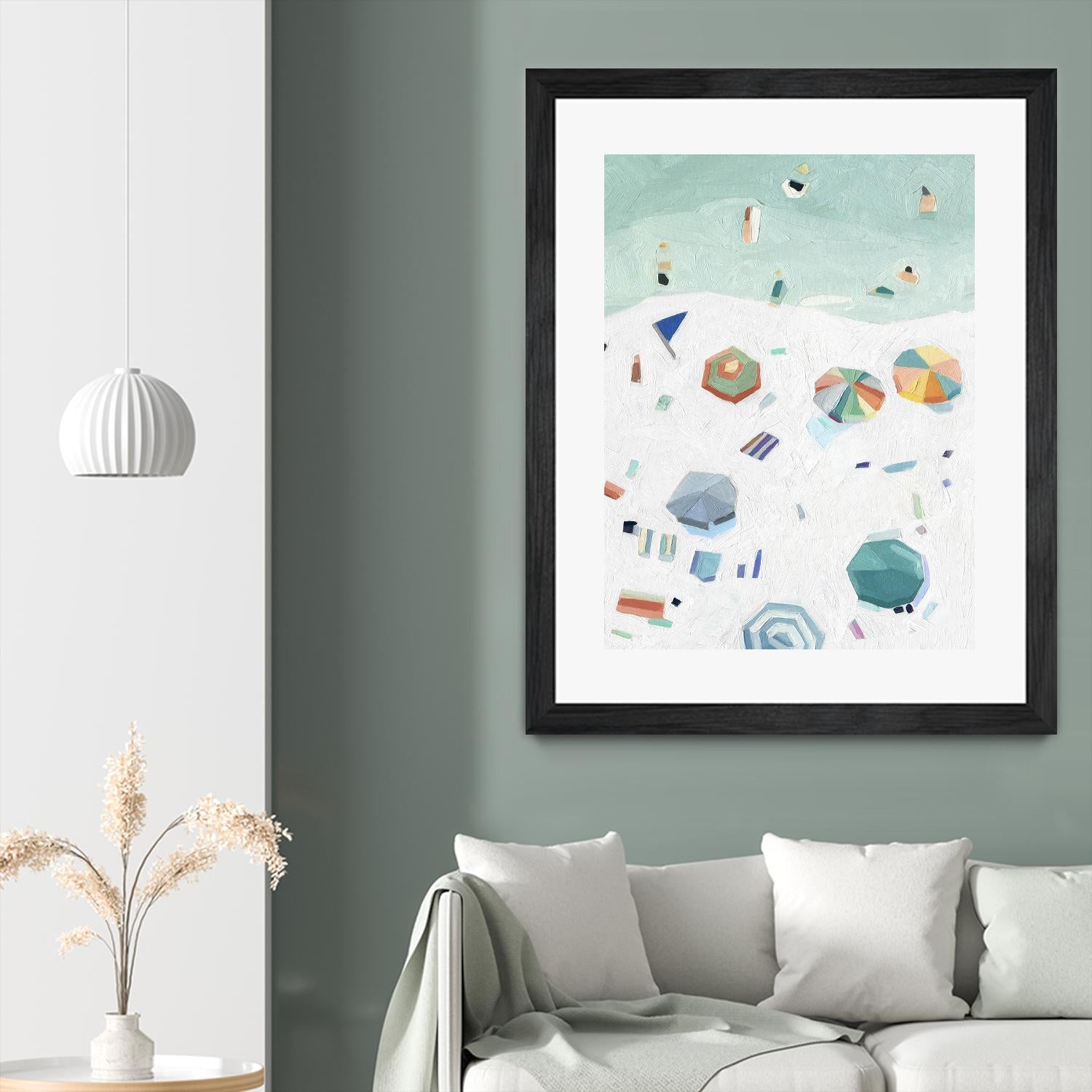 Beach Vista II by Emma Scarvey on GIANT ART - green coastal & tropical beach 