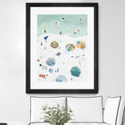 Beach Vista II by Emma Scarvey on GIANT ART - green coastal & tropical beach 