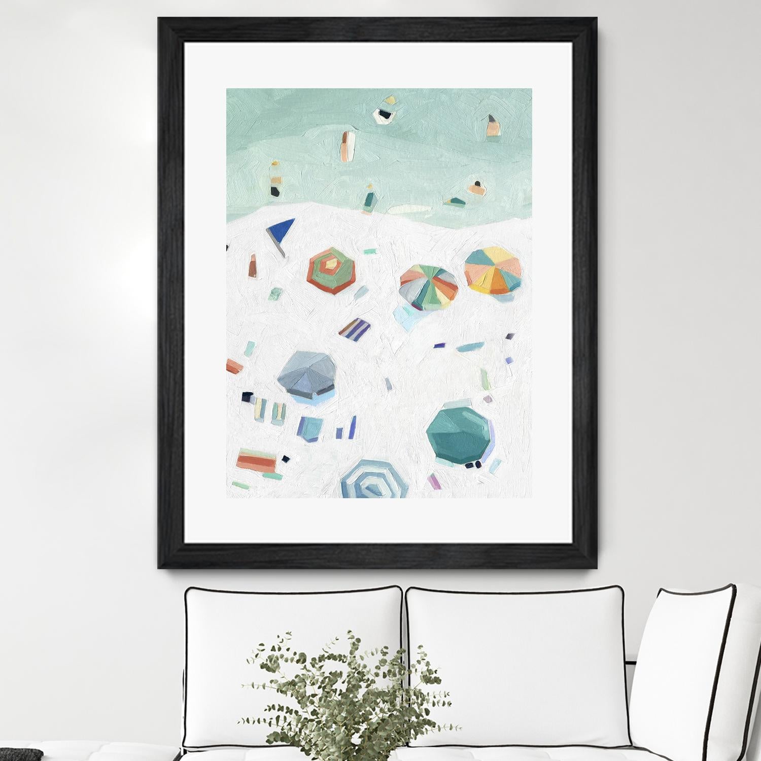 Beach Vista II by Emma Scarvey on GIANT ART - green coastal & tropical beach 