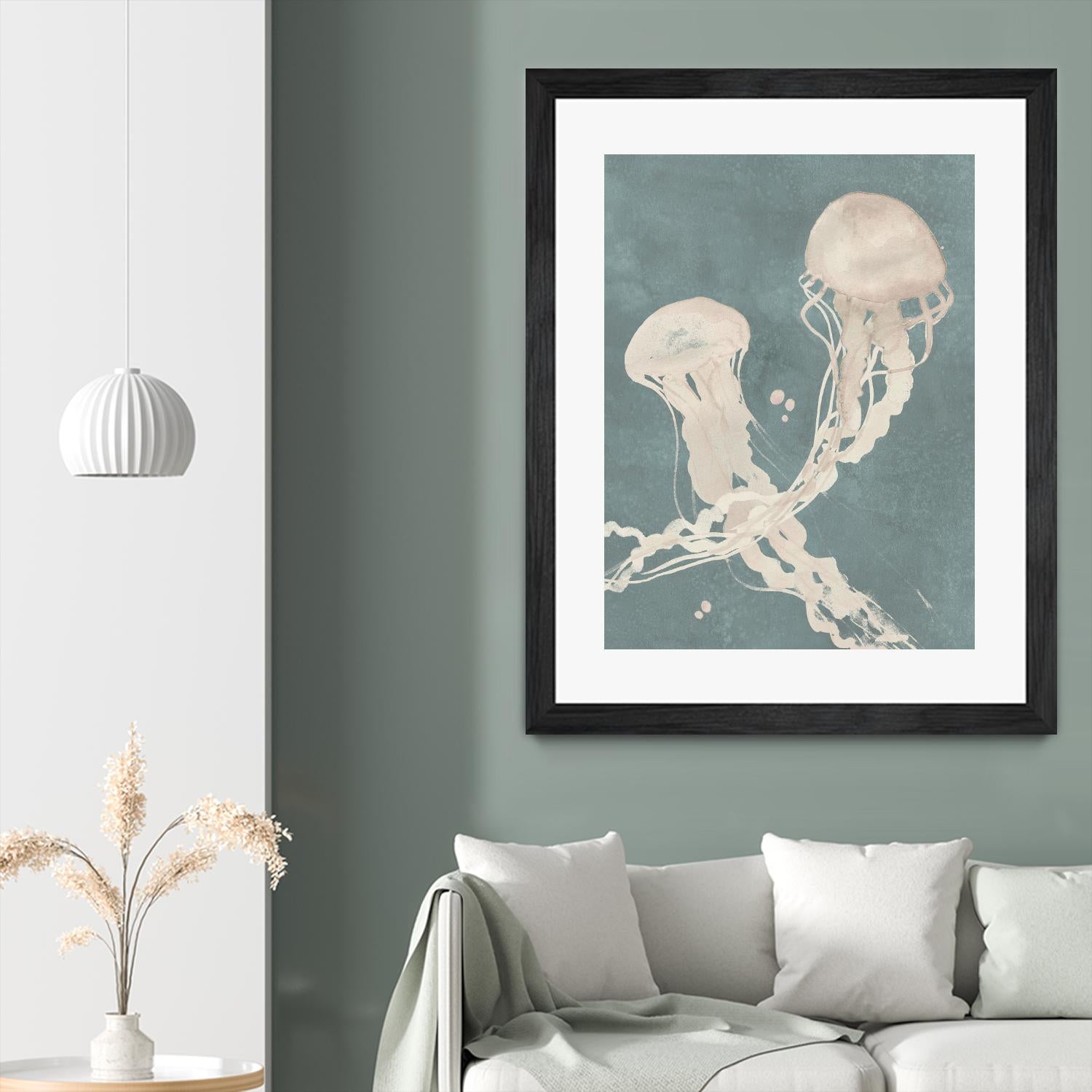 Jellyfish Dance II by Grace Popp on GIANT ART - blue coastal & tropical abstract