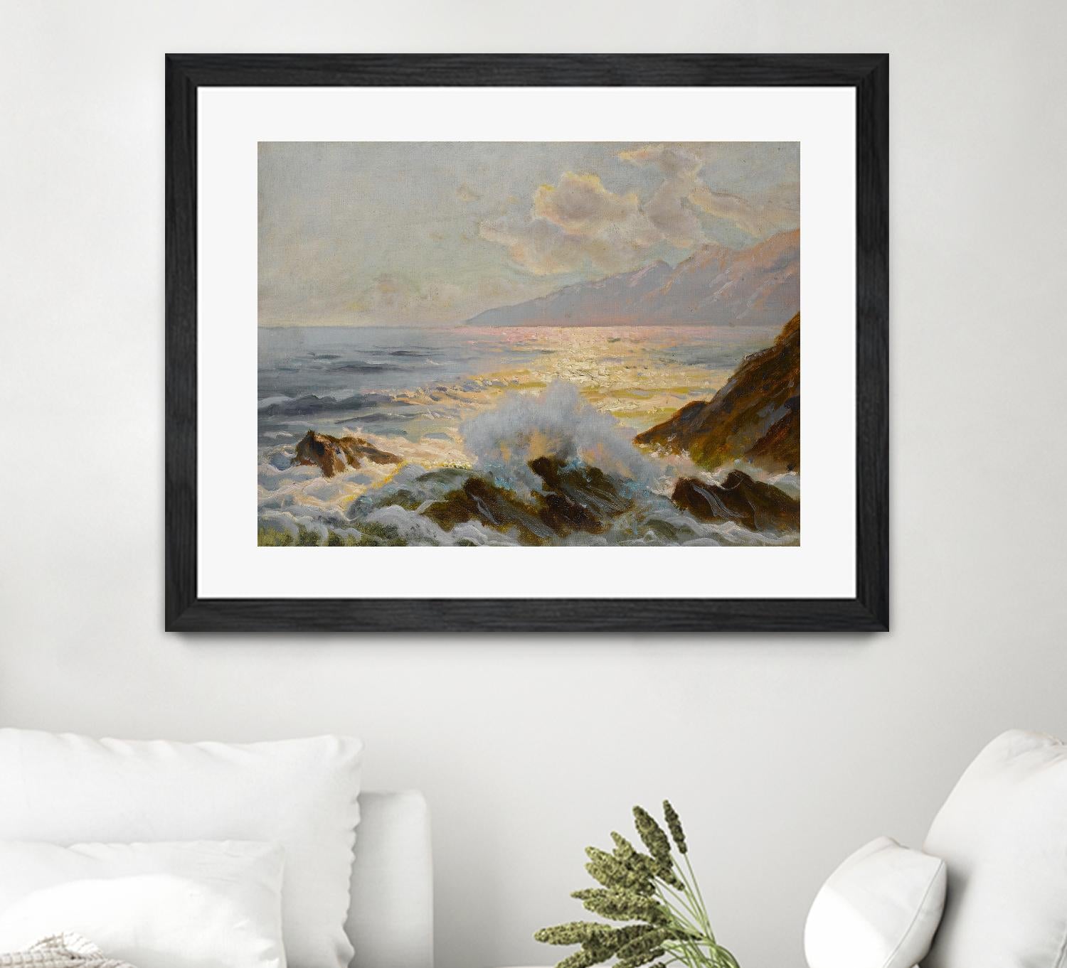 Main Seascape II by Constantin Alexandrovitch Westchiloff on GIANT ART - pink coastal & tropical abstract