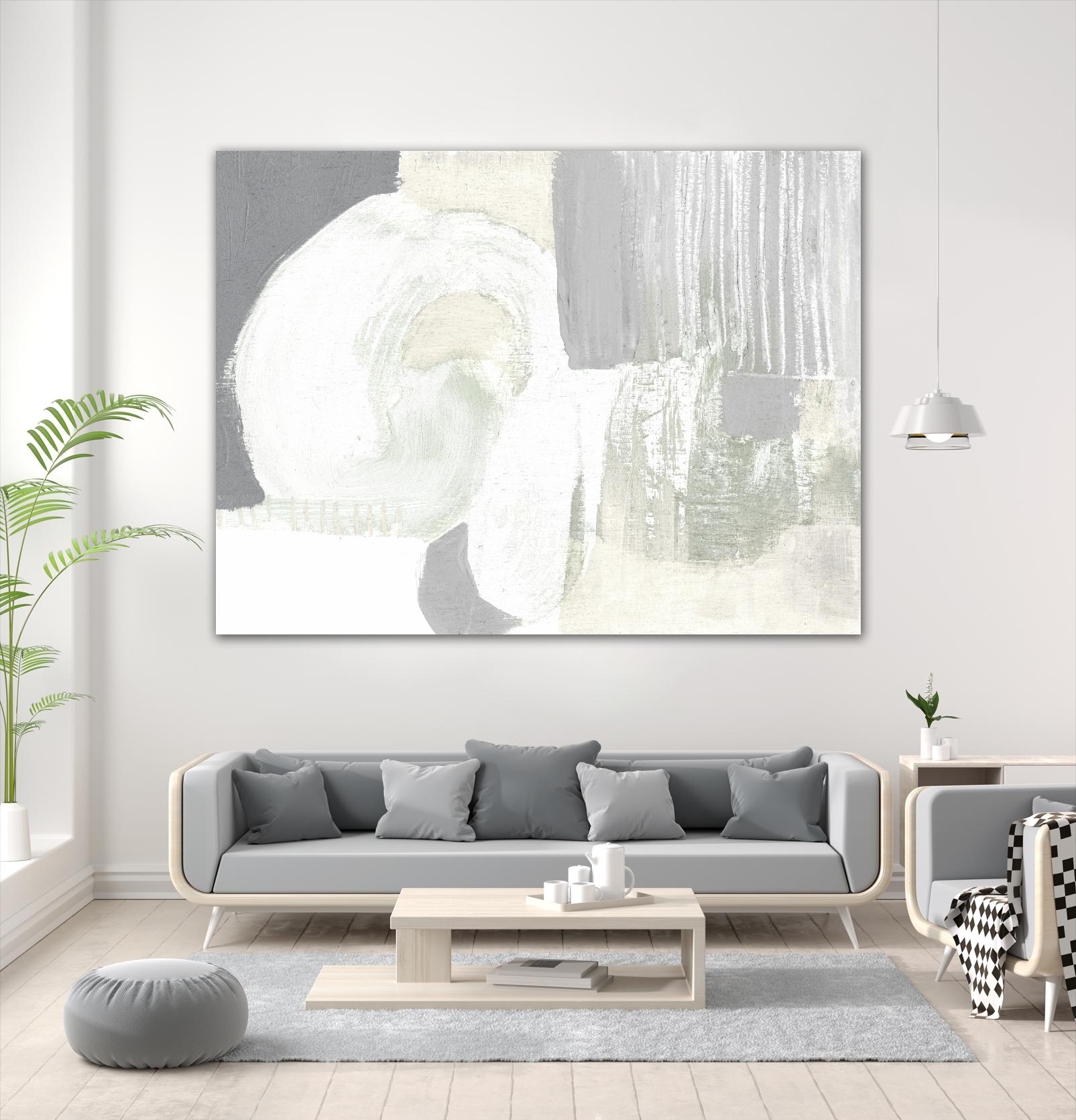 Neutral Curves I by Jennifer Goldberger on GIANT ART - grey  abstract abstract 