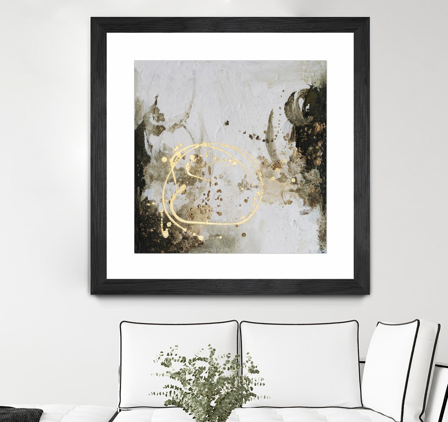 Friendship IV by Joyce Combs on GIANT ART - gold abstract abstract 
