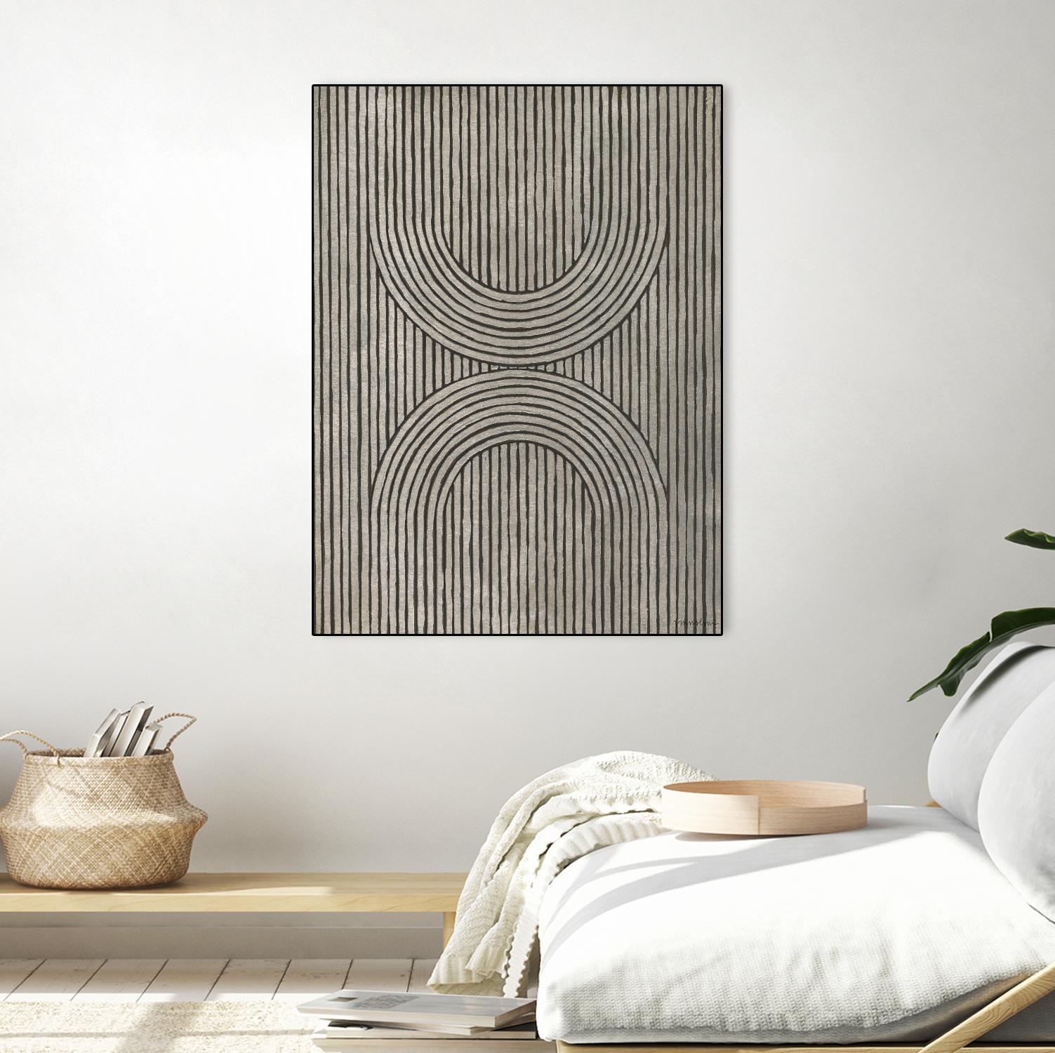 Cedar Grooves II by Vanna Lam on GIANT ART - black  abstract
