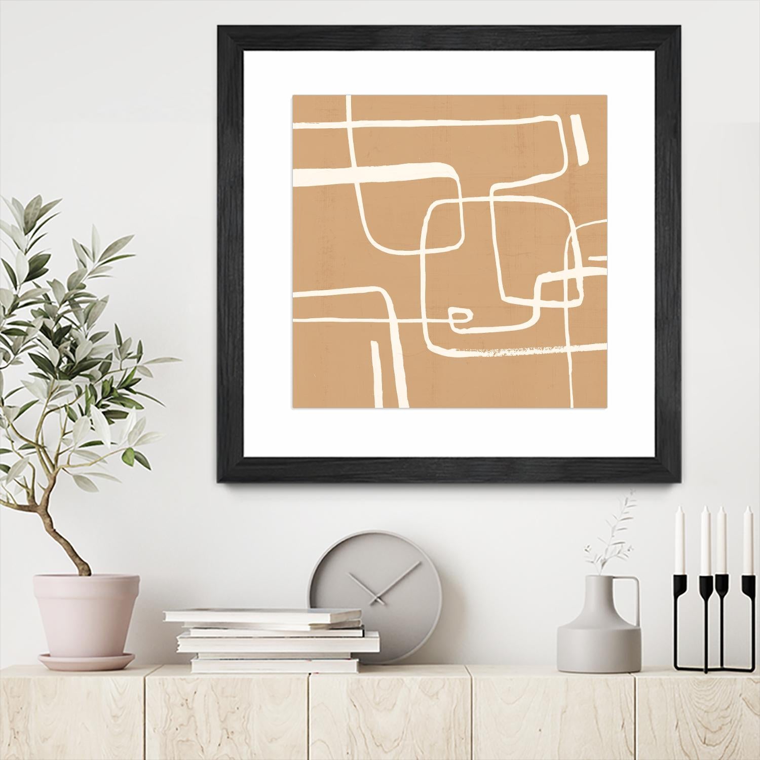 Wayfinder I by Victoria Barnes on GIANT ART - beige abstract abstract