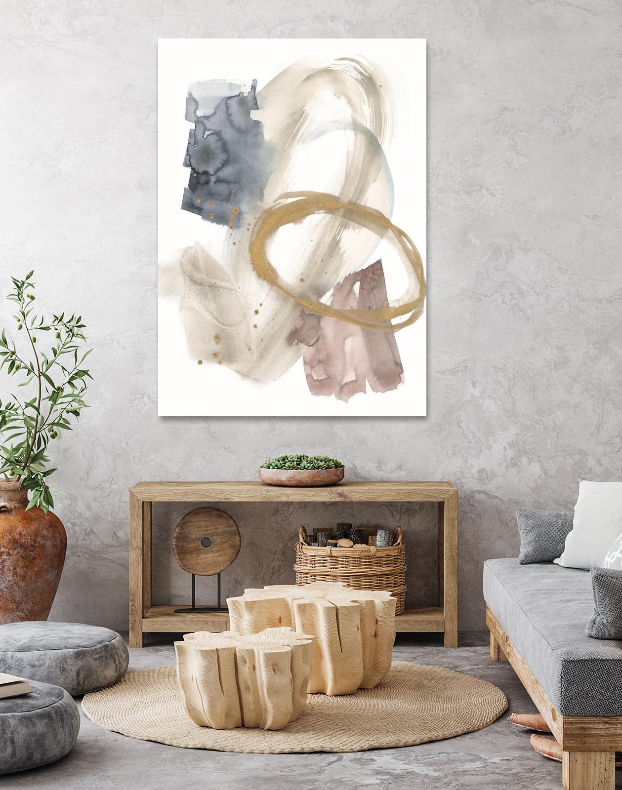 Golden Ring II by Jennifer Goldberger on GIANT ART - gold abstract abstract