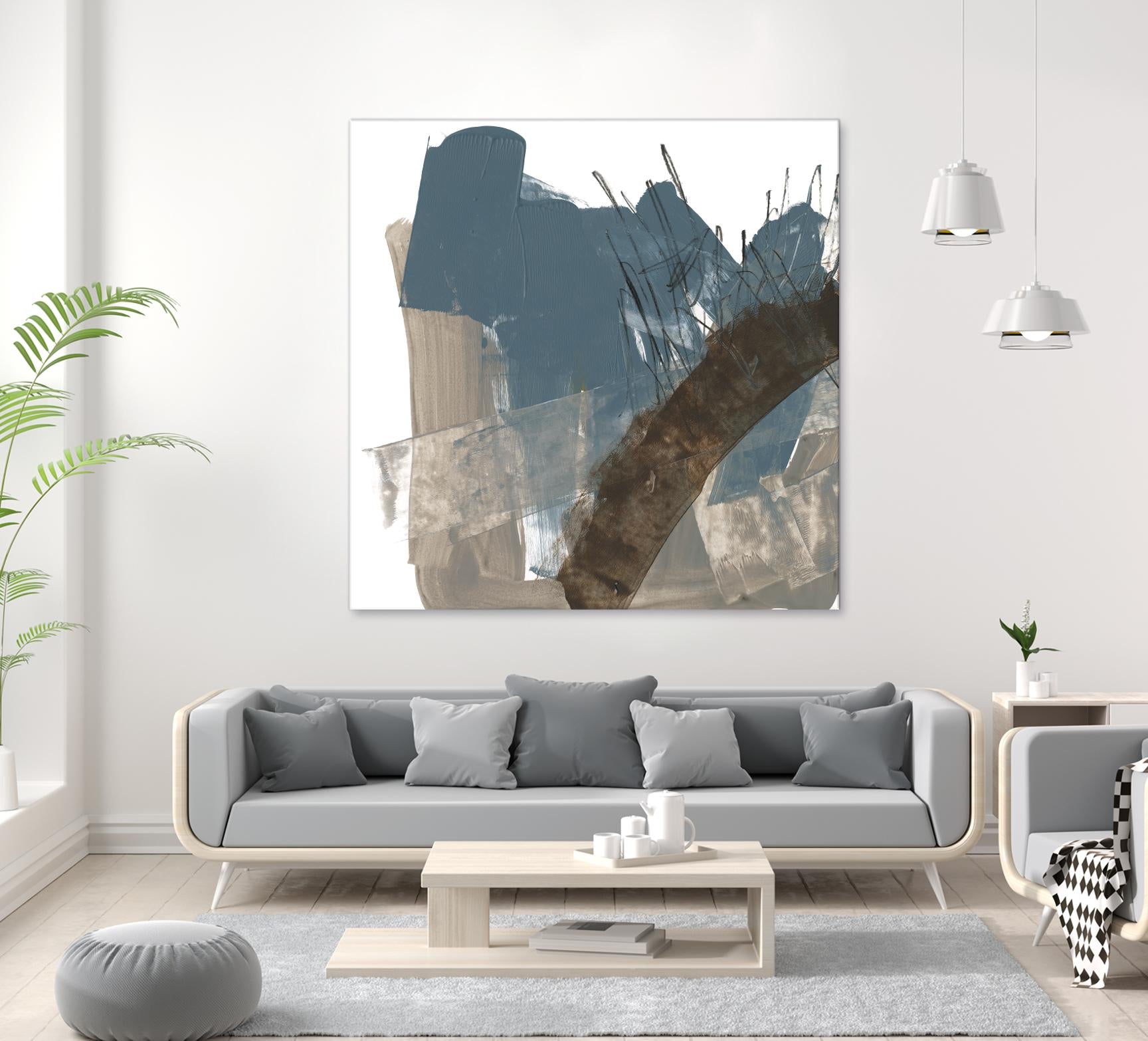Neutral Arc I by Jennifer Goldberger on GIANT ART - white abstract abstract 