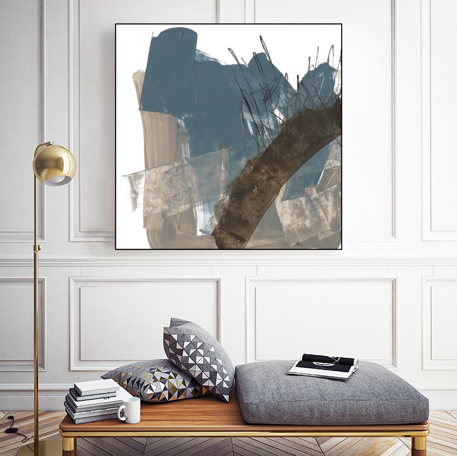 Neutral Arc I by Jennifer Goldberger on GIANT ART - white abstract abstract 