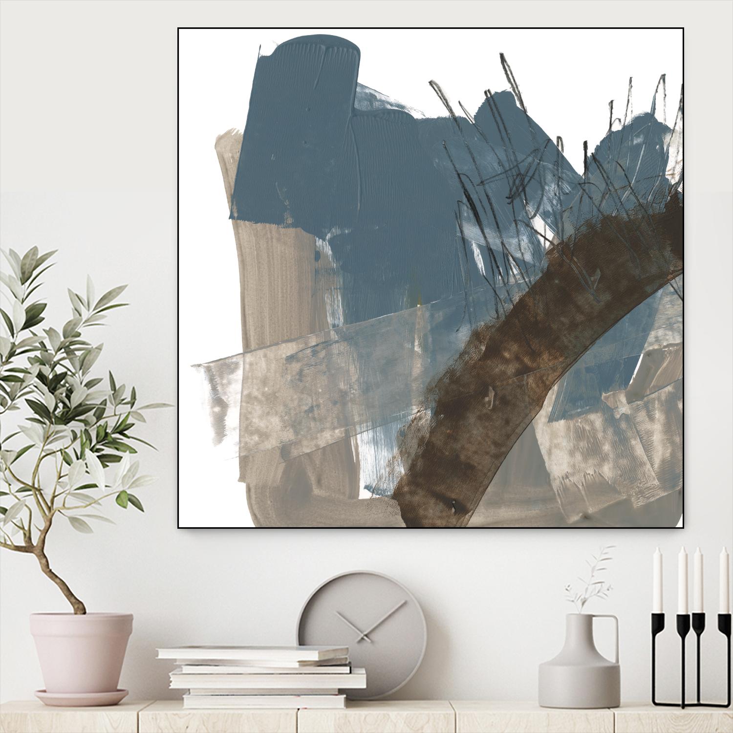 Neutral Arc I by Jennifer Goldberger on GIANT ART - white abstract abstract 