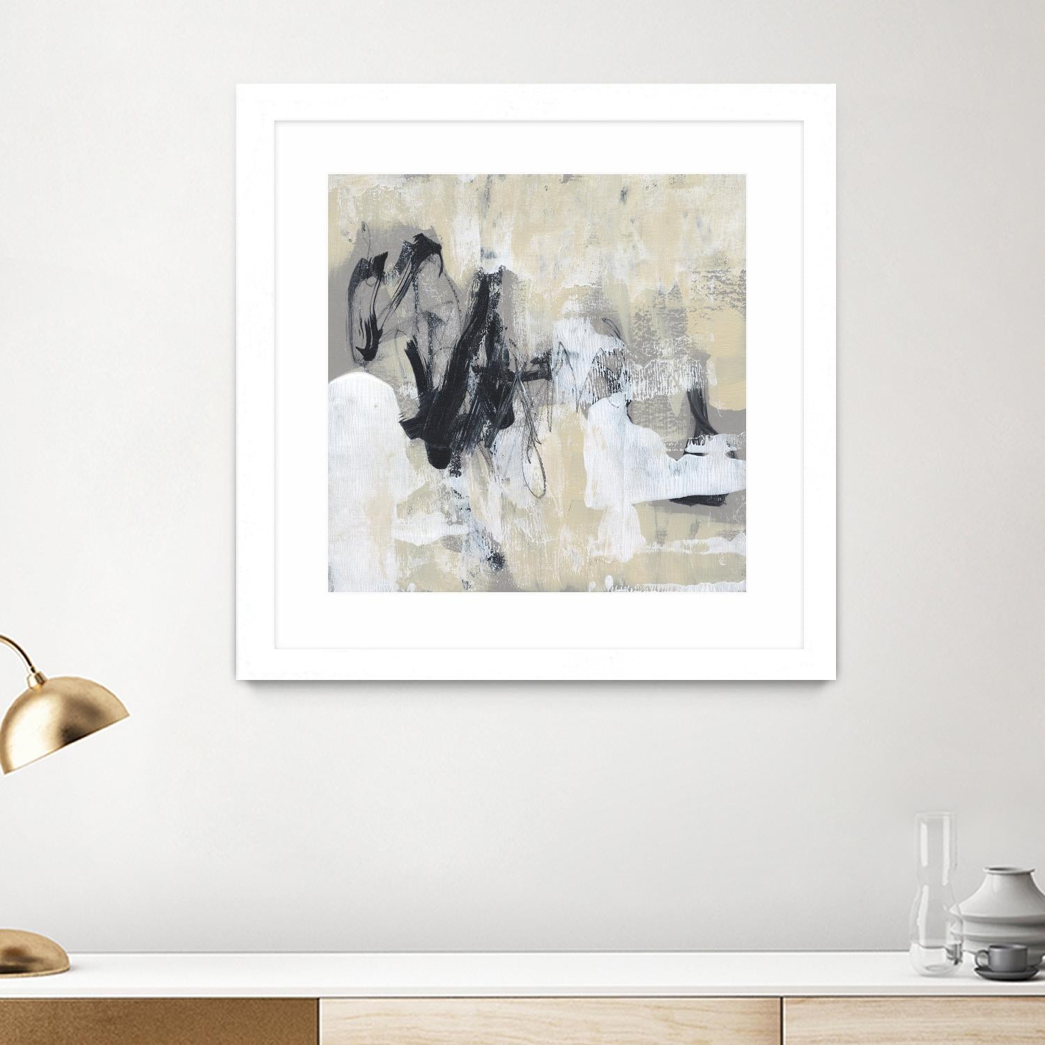 Neutral Exercise I by Jennifer Goldberger on GIANT ART - white abstract abstract 