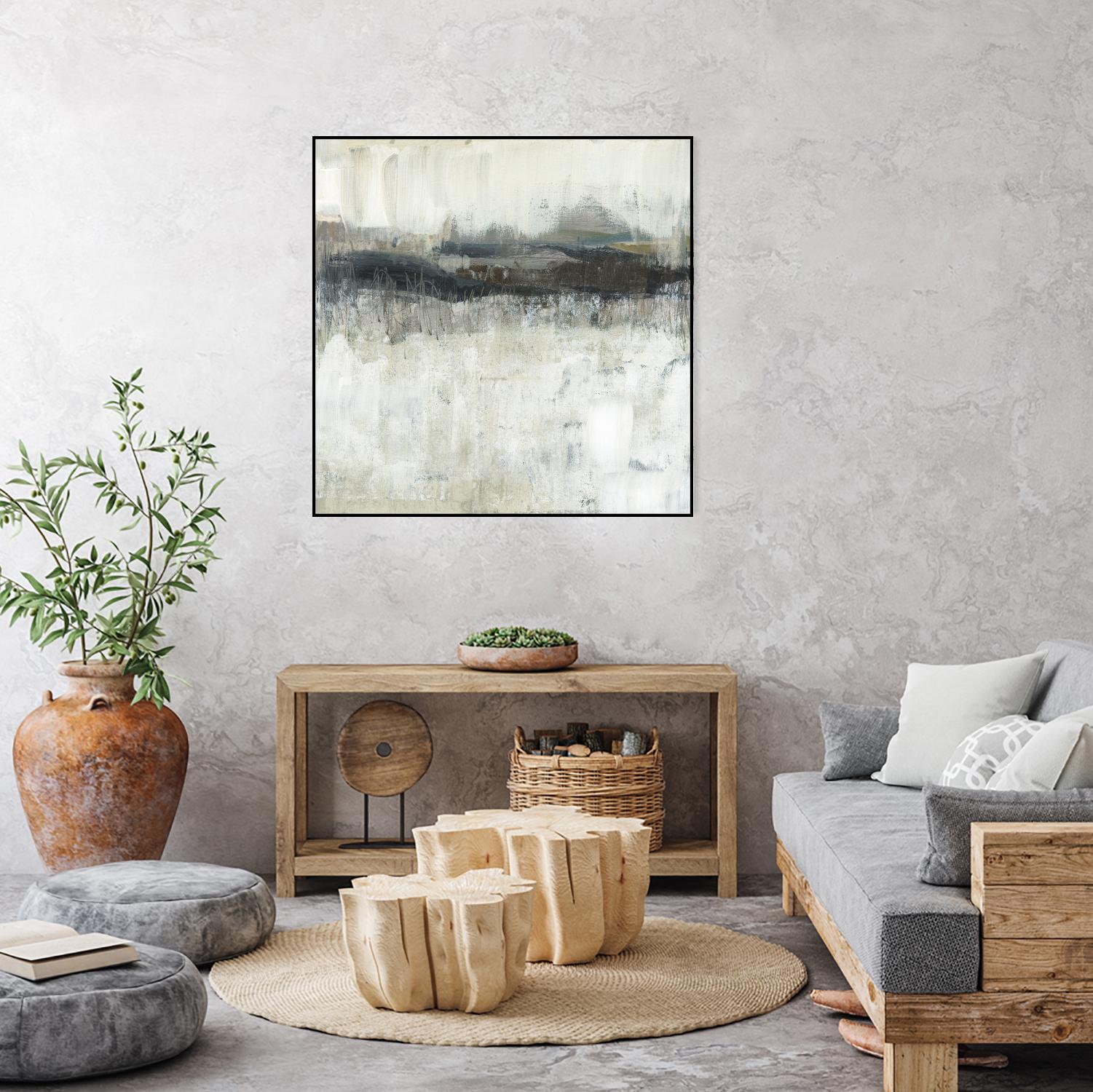 Neutral Horizon Line II by Jennifer Goldberger on GIANT ART - beige abstract abstract