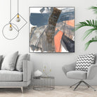 Neutrals & Coral II by Jennifer Goldberger on GIANT ART - grey  abstract abstract 