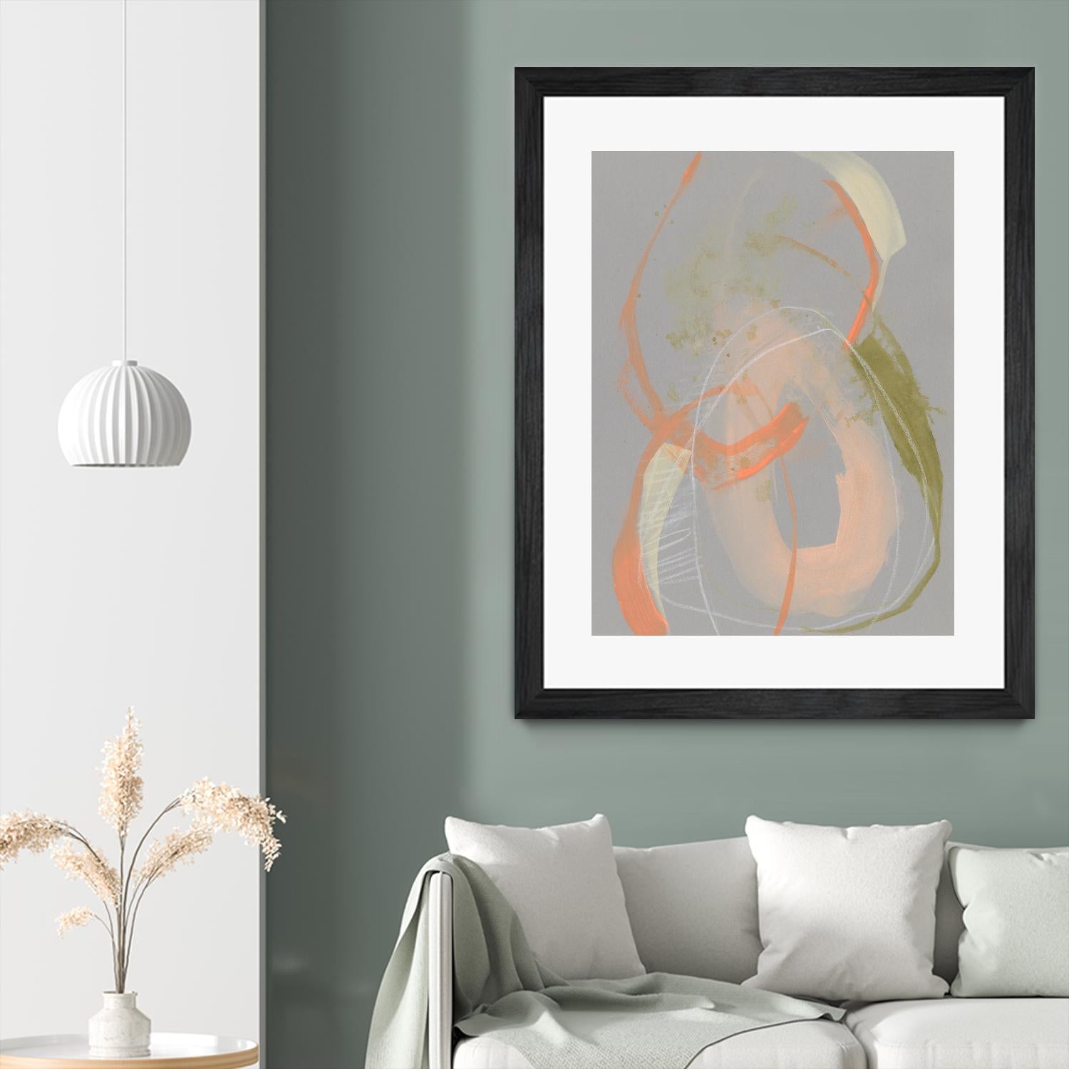 Pastel Loops I by Jennifer Goldberger on GIANT ART - orange abstract abstract