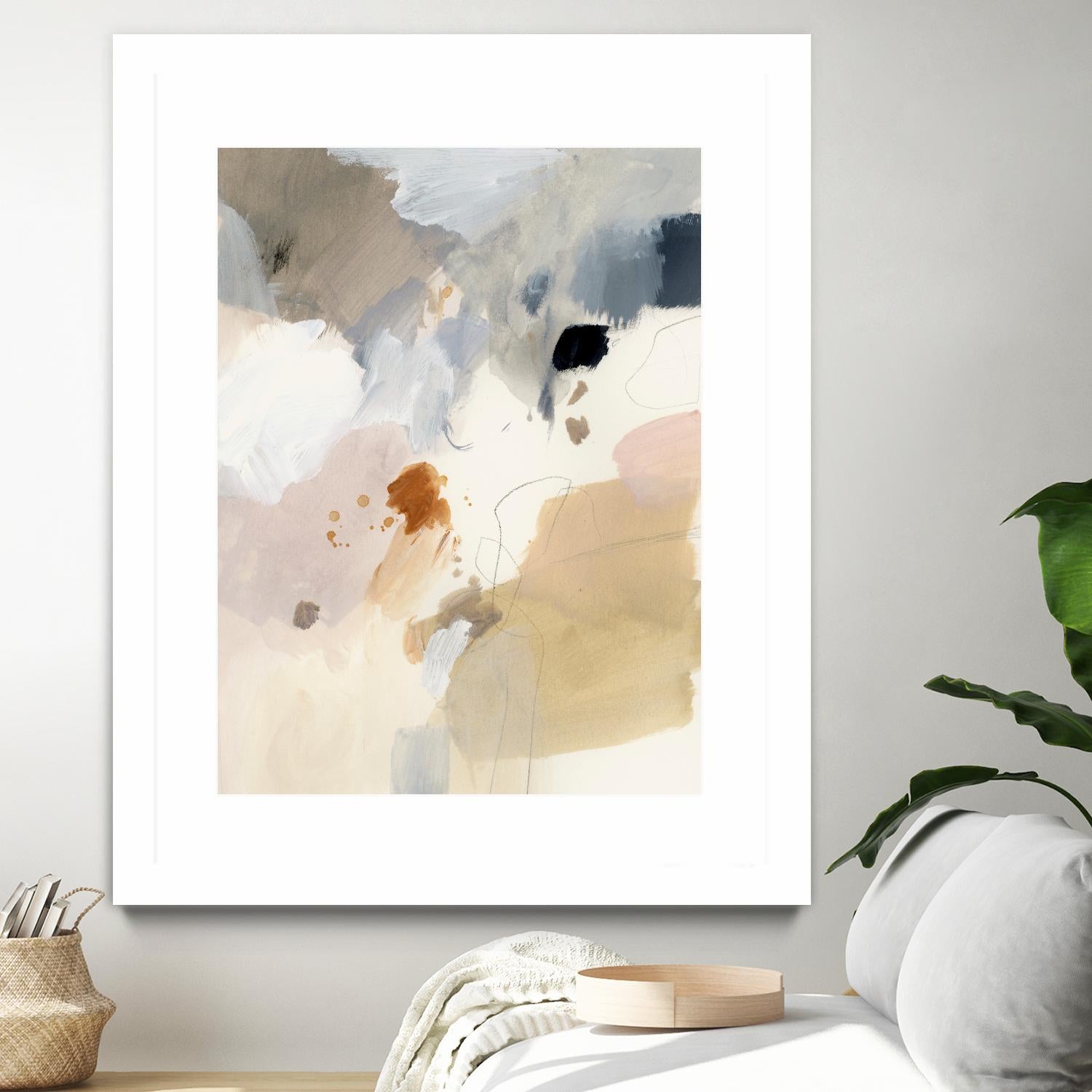 Neutral Scrawl I by Victoria Barnes on GIANT ART - beige abstract abstract