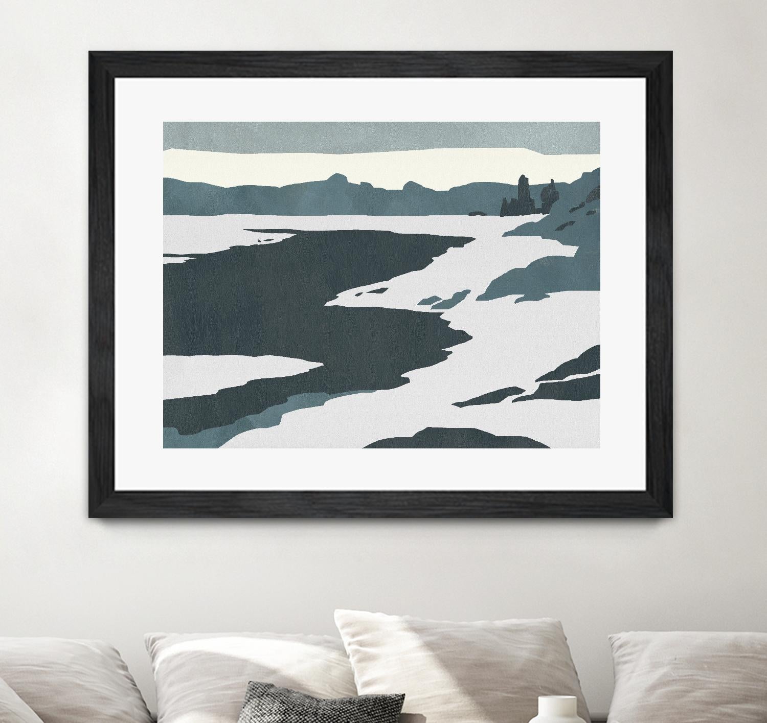 Cutter Island IV by Jacob Green on GIANT ART - green landscapes & seascapes abstract 