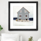 Beach Hut II by Stellar Design Studio on GIANT ART - blue coastal & tropical abstract
