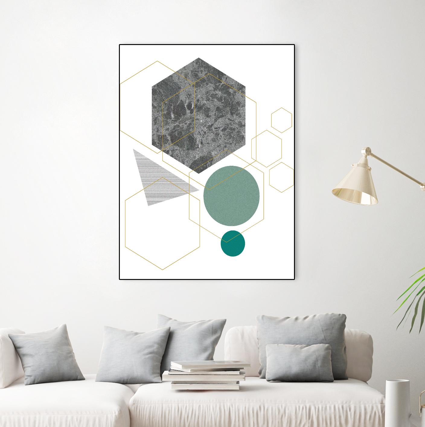 Marbled Deco II by Sabrina Balbuena on GIANT ART - grey  abstract abstract 