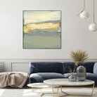 Sage & Gold Swipe I by Jennifer Goldberger on GIANT ART - gold abstract abstract