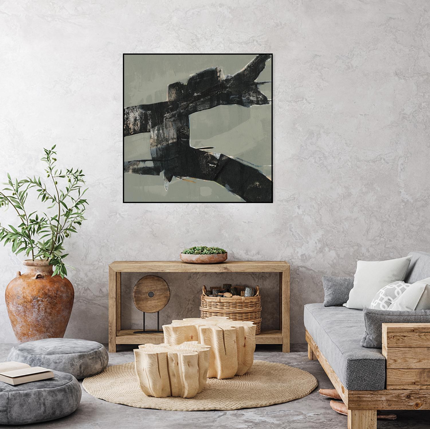 Ode an Kline VI by Jennifer Goldberger on GIANT ART - beige abstract abstract