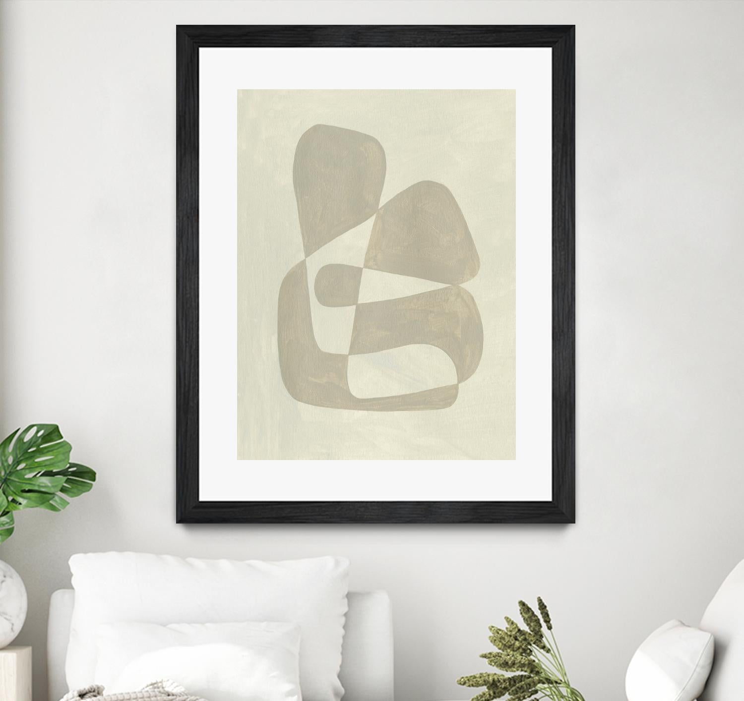 Soft Shape II by Emma Caroline on GIANT ART - beige abstract abstract 