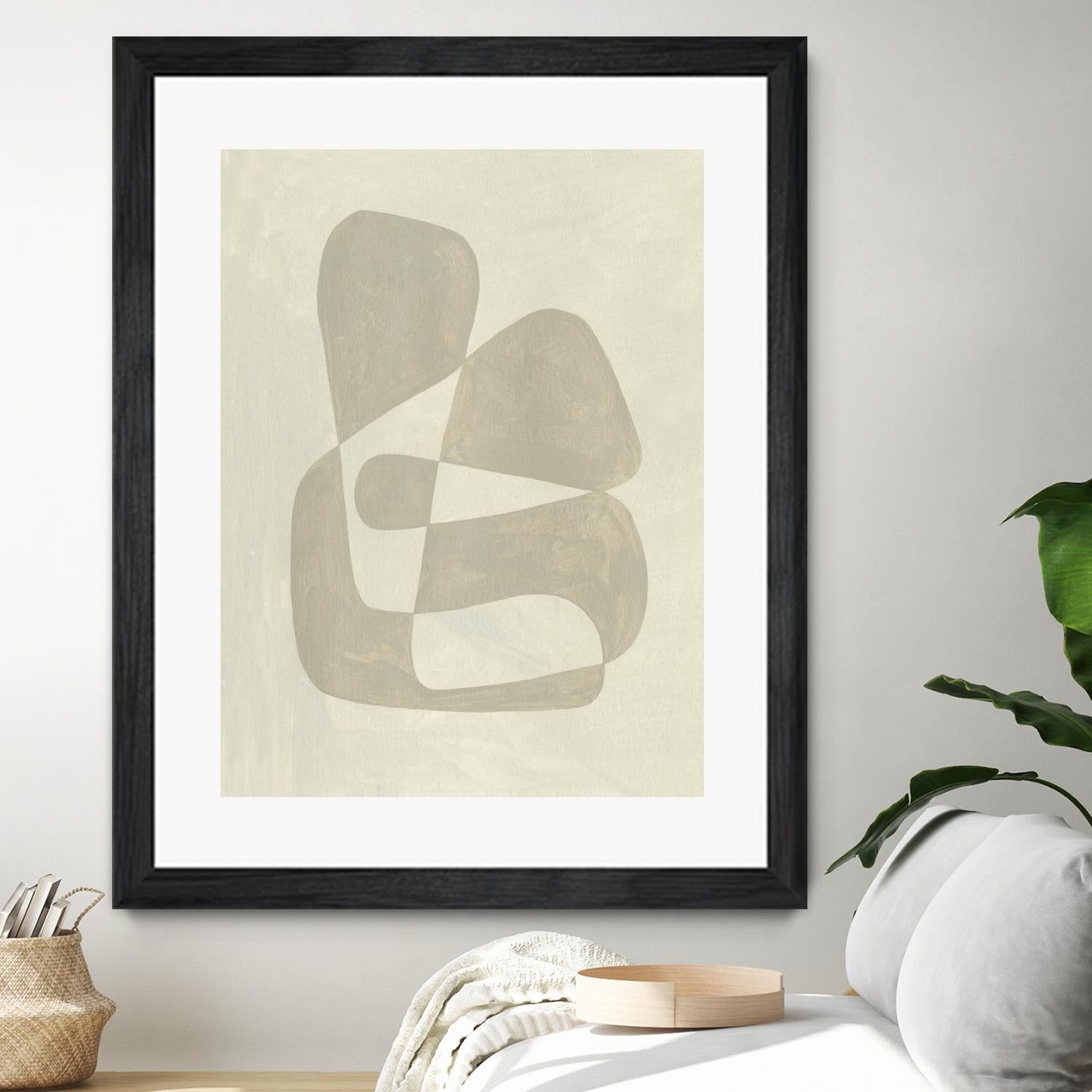 Soft Shape II by Emma Caroline on GIANT ART - beige abstract abstract 