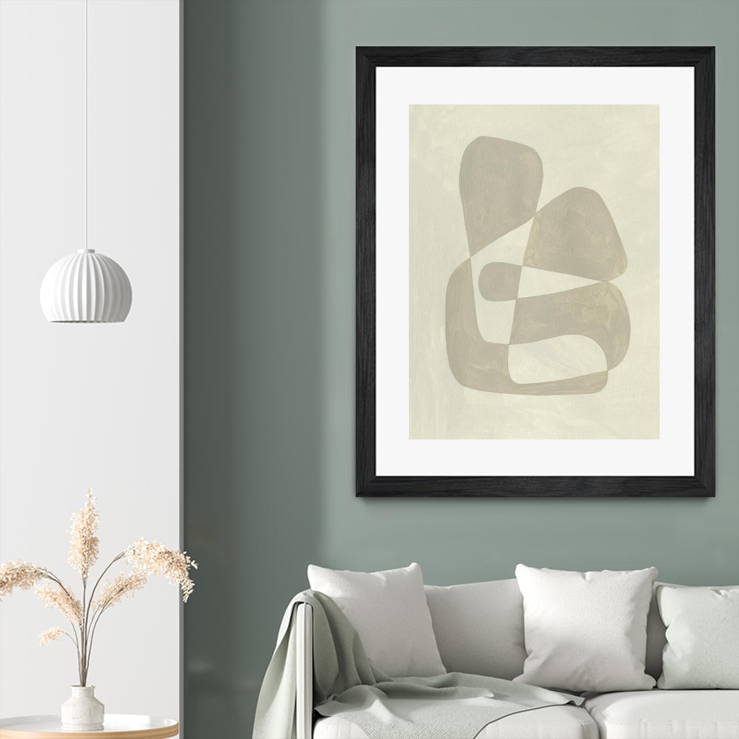 Soft Shape II by Emma Caroline on GIANT ART - beige abstract abstract 