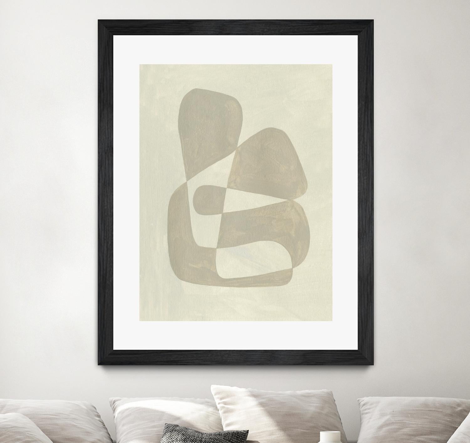 Soft Shape II by Emma Caroline on GIANT ART - beige abstract abstract 