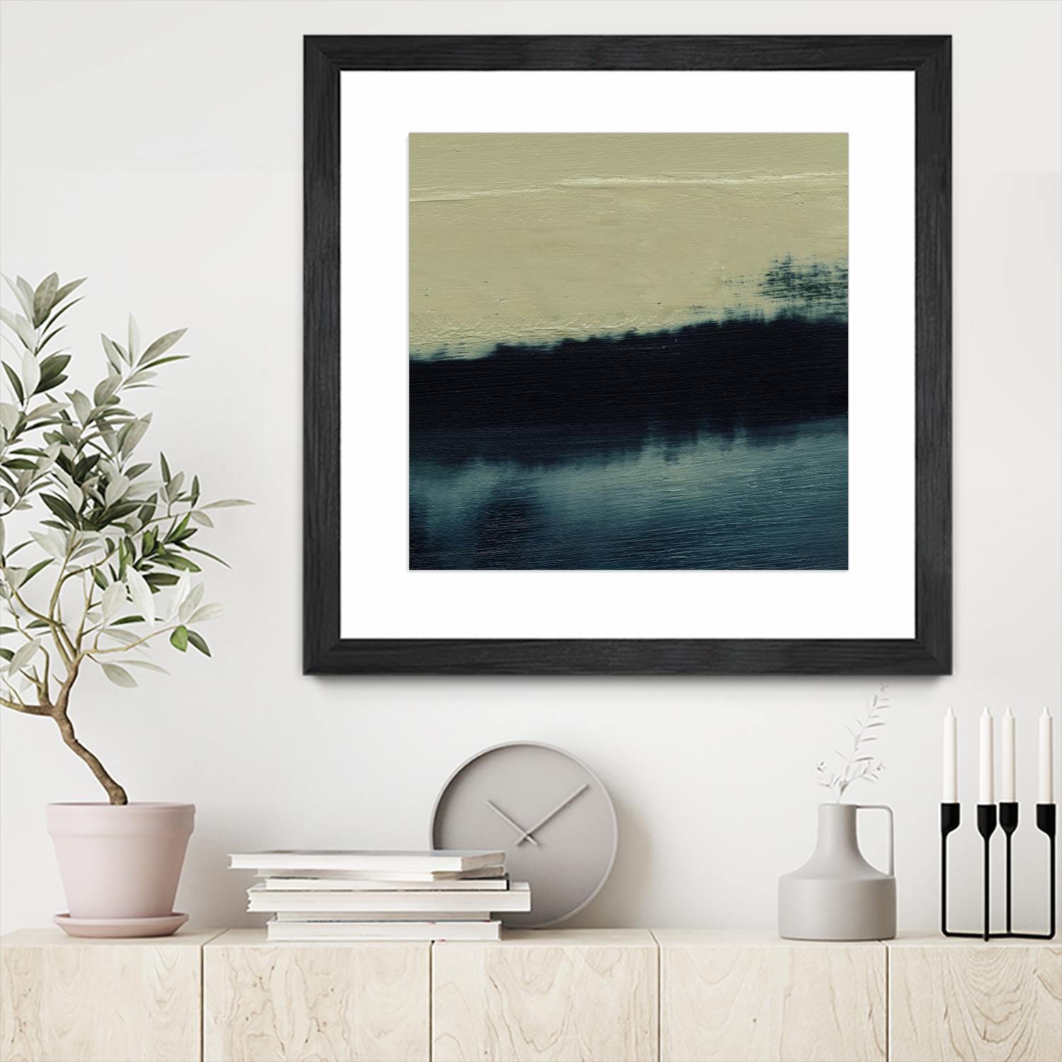 Water II by Sharon Gordon on GIANT ART - beige abstract