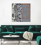 Alphabet Overlay I by Vision Studio on GIANT ART - blue abstract
