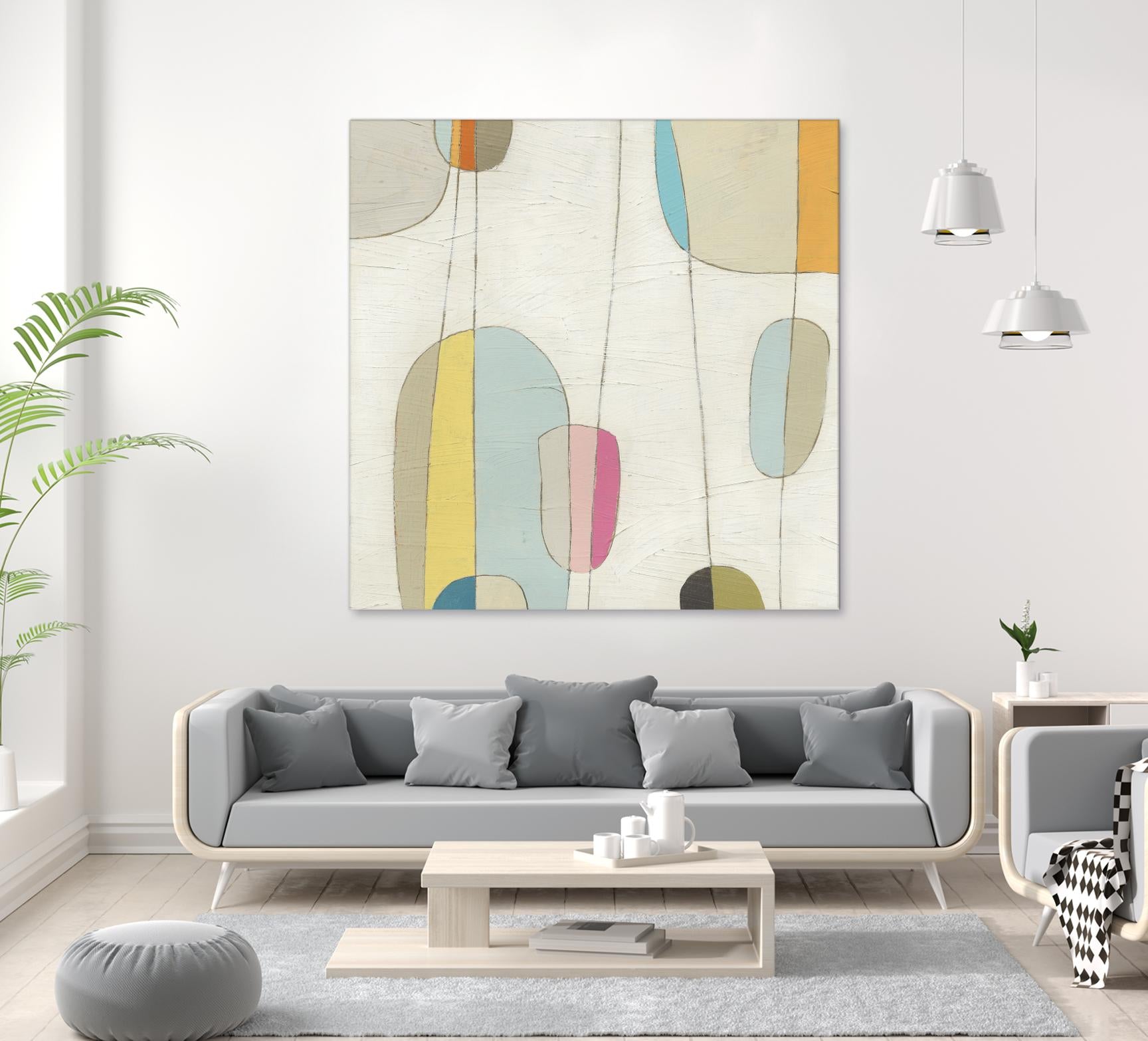 Molecular Motion IV by June Erica Vess on GIANT ART - beige shapes