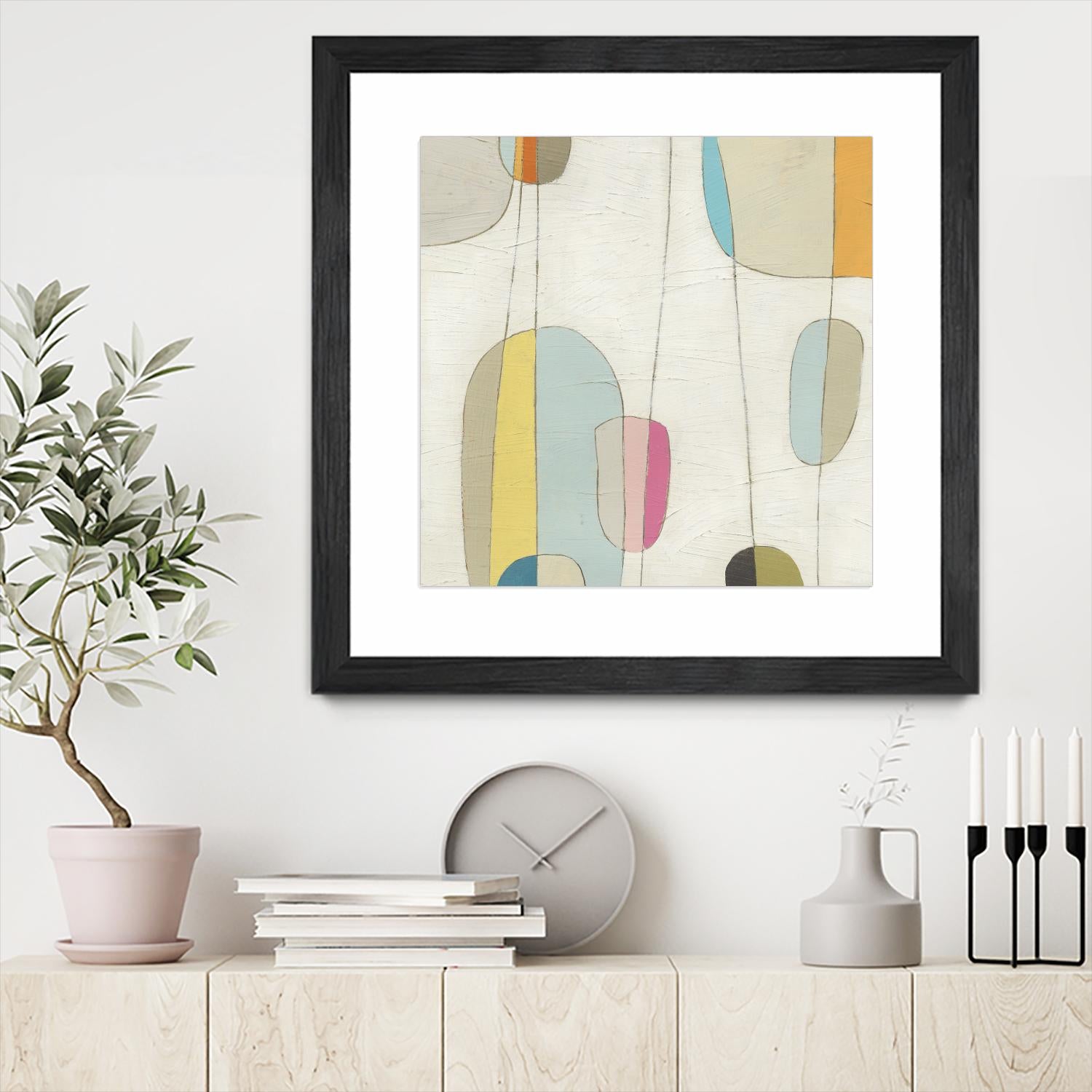 Molecular Motion IV by June Erica Vess on GIANT ART - beige shapes