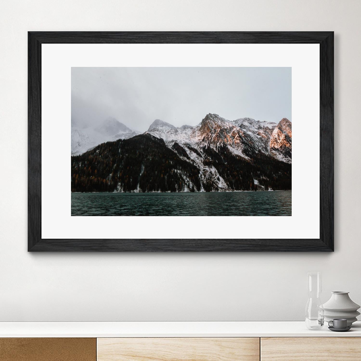Last ray of sunshine by Pexels on GIANT ART - black landscape