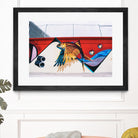 Flying fish graffiti by Pexels on GIANT ART - blue architectural