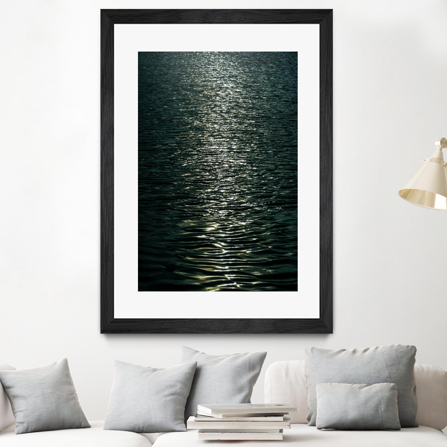 Moon light by Pexels on GIANT ART - black sea scene