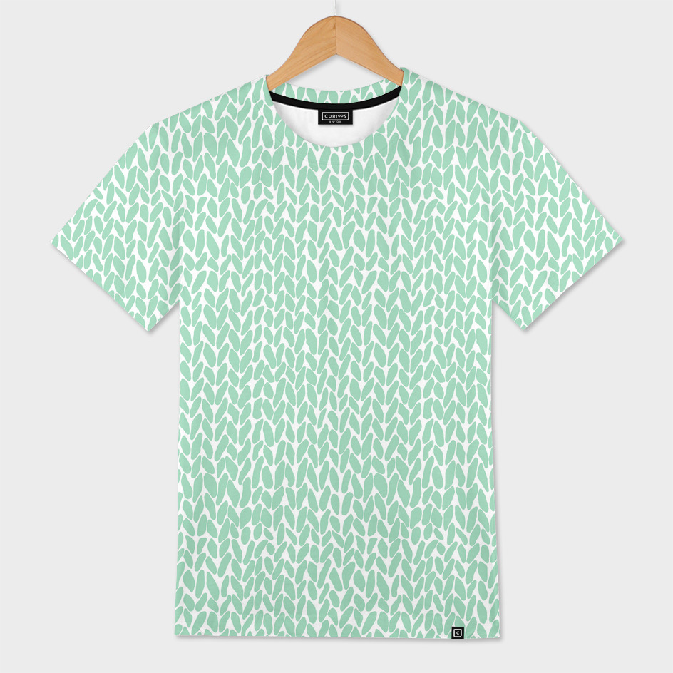«Hand Knit Mint» Men's All Over T-Shirt by Emeline | Curioos