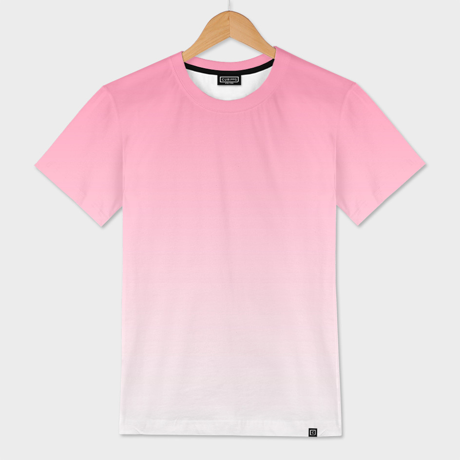 «Aria Pink and White Gradient» Men's All Over T-Shirt by Leah McPhail |  Curioos