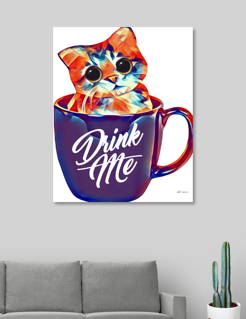 «Drink Me T» Canvas Print Roll Kader | Curioos