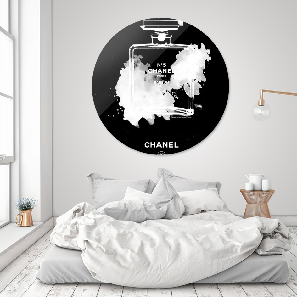 Chanel Perfume Bottle Invert» Disk by Mercedes Lopez Charro