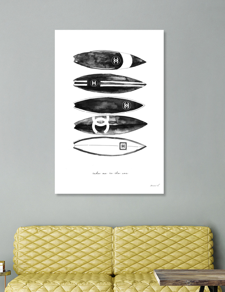 Chanel Surfboards» Canvas Print by Mercedes Lopez Charro